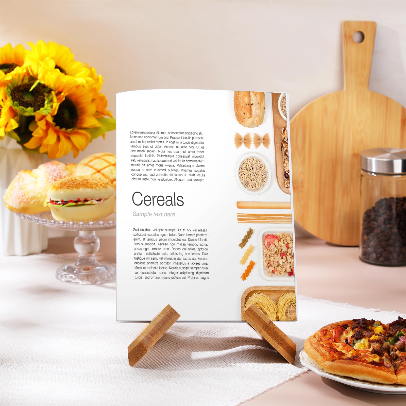 Sunnychicc expositor-recetas y revistas: muestra contenidos con estilo en la encimera
