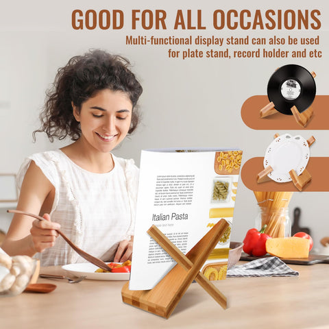 Sunnychicc libro-cocina-soporte-rustico: diseño cálido que complementa la cocina