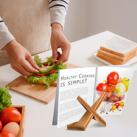 Sunnychicc soporte-tablet-cocina-bambu: ideal para ver recetas en la tableta