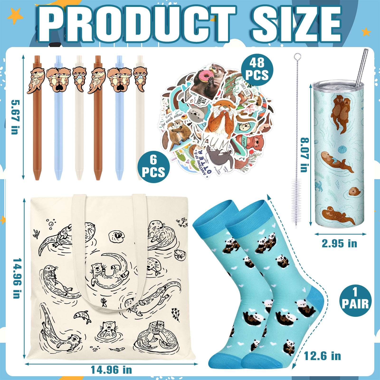 sunnychicc vaso termico 20 onzas nutria marina, mantiene bebidas calientes