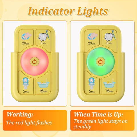 Sunnyload temporizador para niños botones fáciles: pulsación simple para manos pequeñas.