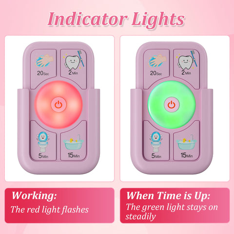 Sunnyload temporizador rosa brillante, diseño atractivo para niños