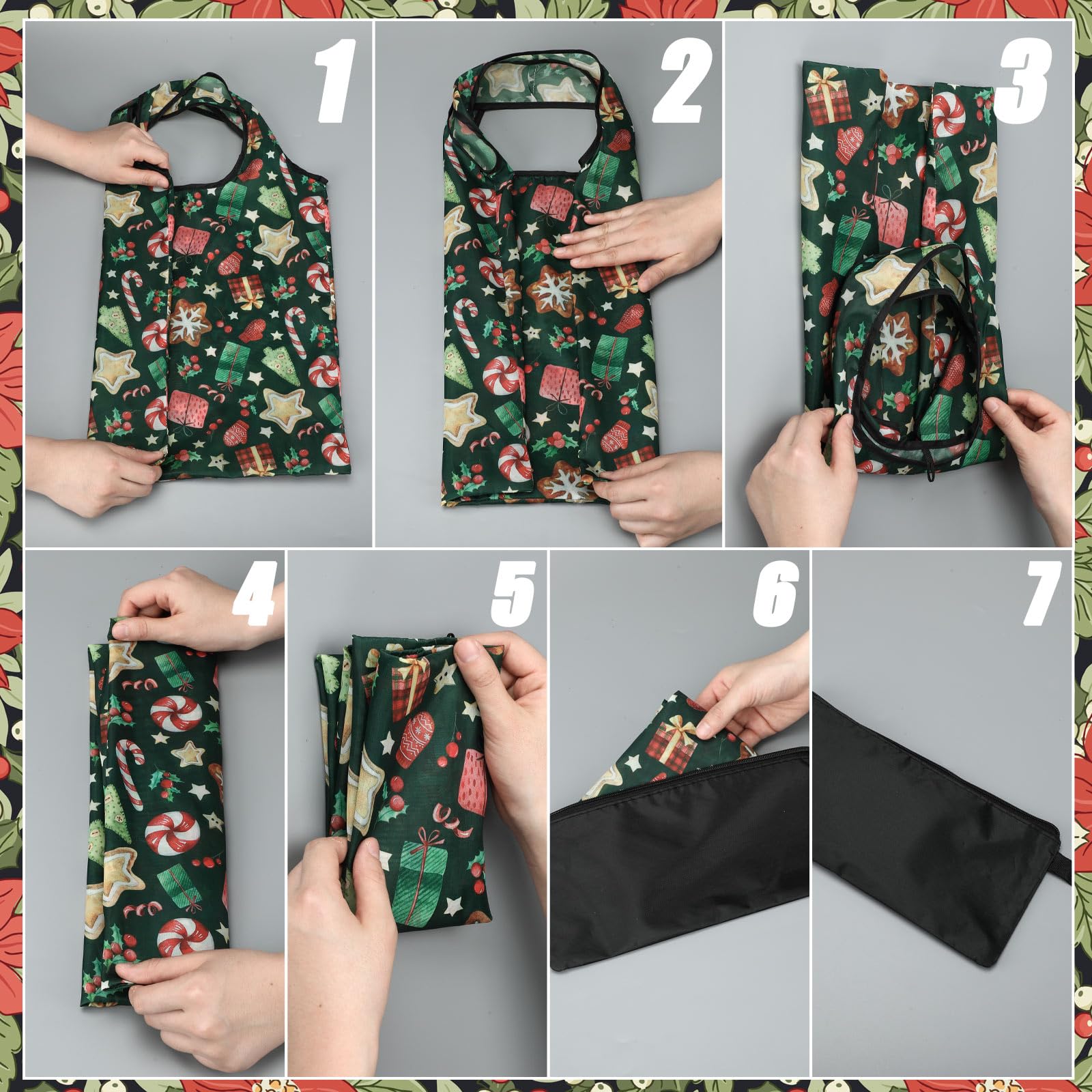 Bolsas Sunnymove con copos de nieve para mercados y fiestas.