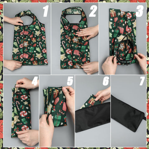 Bolsas Sunnymove con copos de nieve para mercados y fiestas.
