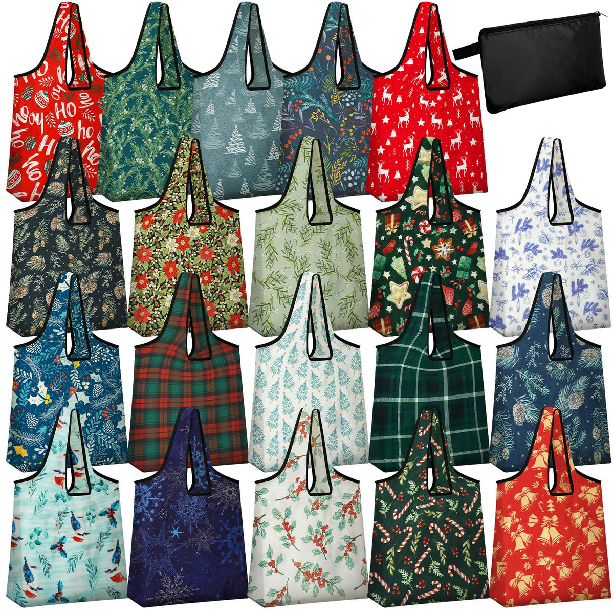 Bolsas Sunnymove con renos, ideales para compras navideñas y regalos.