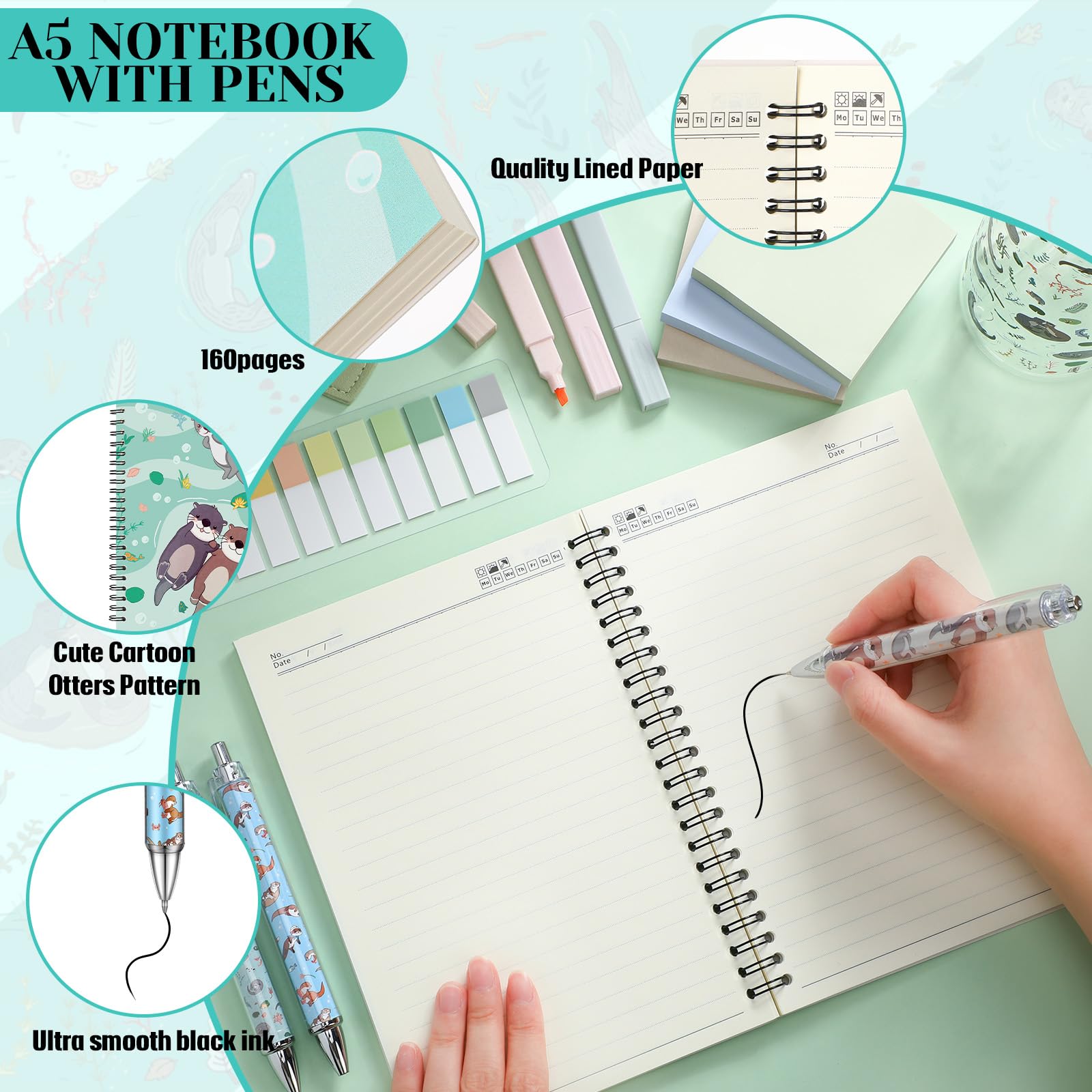 Notas adhesivas multicolor Sunnymove para organizar ideas.