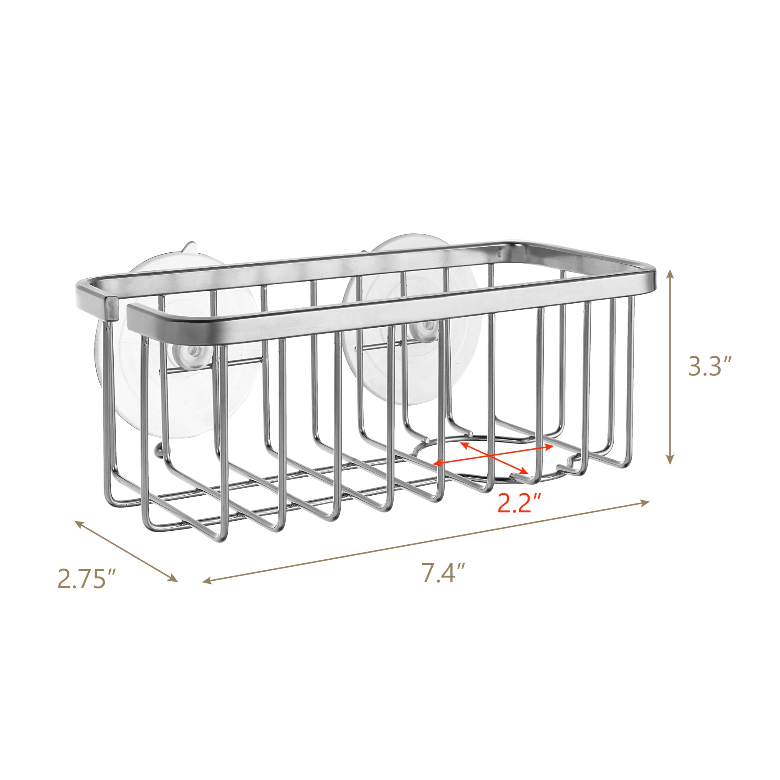 Dimensiones 7.4 x 3.3 x 2.75 pulgadas para fregaderos