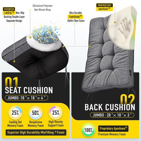 Sunrox respaldo apexfoam: soporte ergonómico para la espalda.