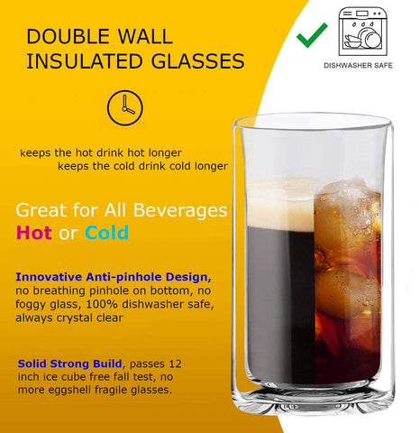 Conjunto de 2 copas para bar doméstico Sun's Tea, estilo Collins