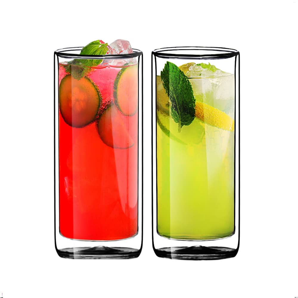 Sun's Tea vaso Collins de doble pared 450 ml, conjunto de 2, aislamiento superior