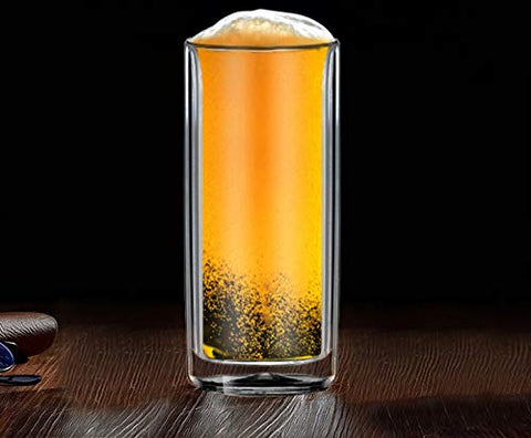 Vaso Sun's Tea, cristal claro y duradero para bebidas frías y calientes