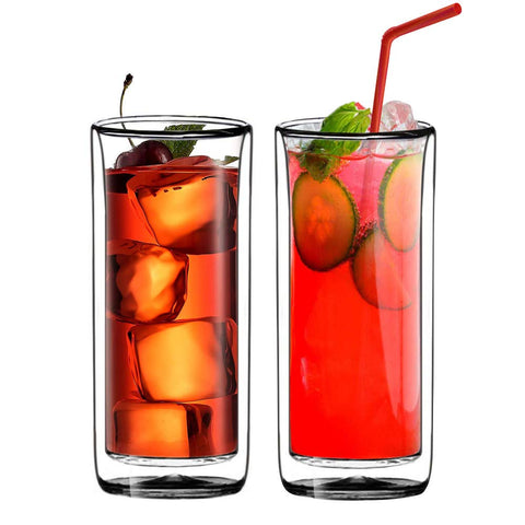 Sun's Tea vaso vidrio doble pared 20oz para bebidas diarias.
