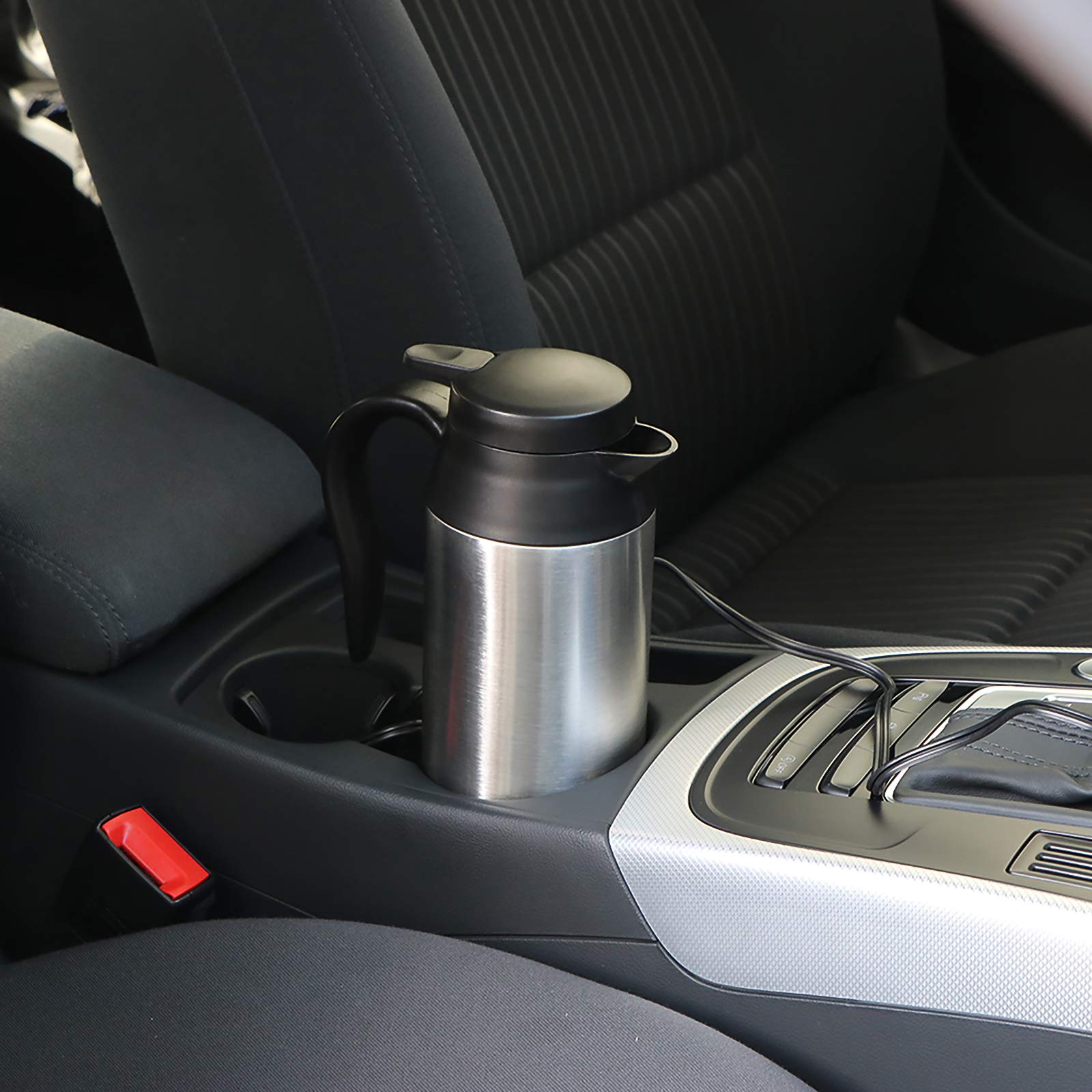 Tetera Sunsbell compacta para hueco de vaso en coche.