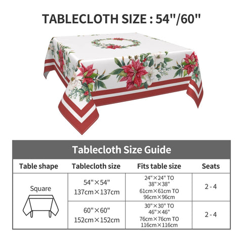 Sunshineyan mantel navideño 60x60, tela de poliéster resistente