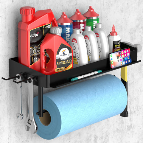 SUNTECH porta-papel garaje con estante, almacenamiento estable para papel y suministros.
