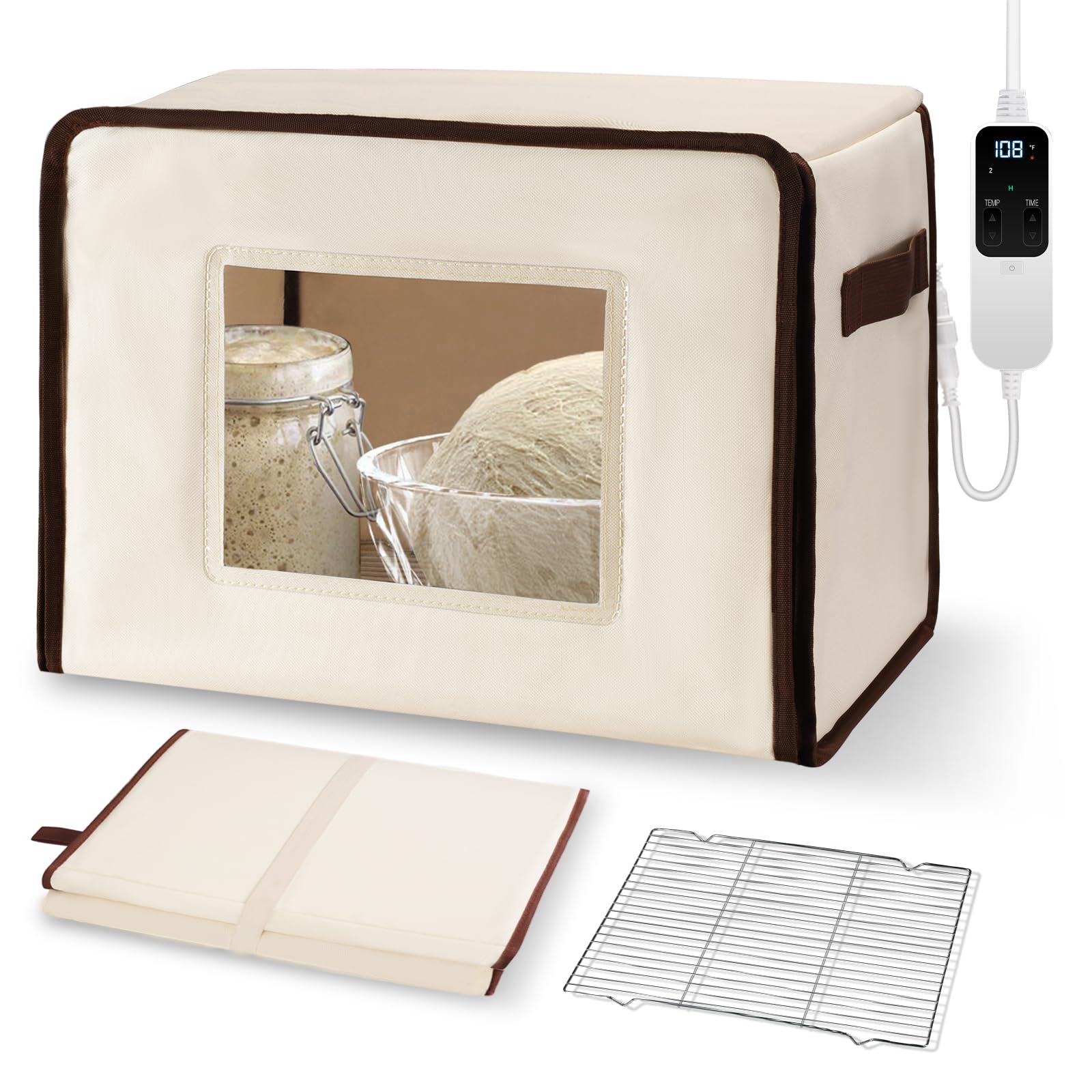 Suntee: visión frontal de la caja de fermentación para observar la masa sin perder calor.
