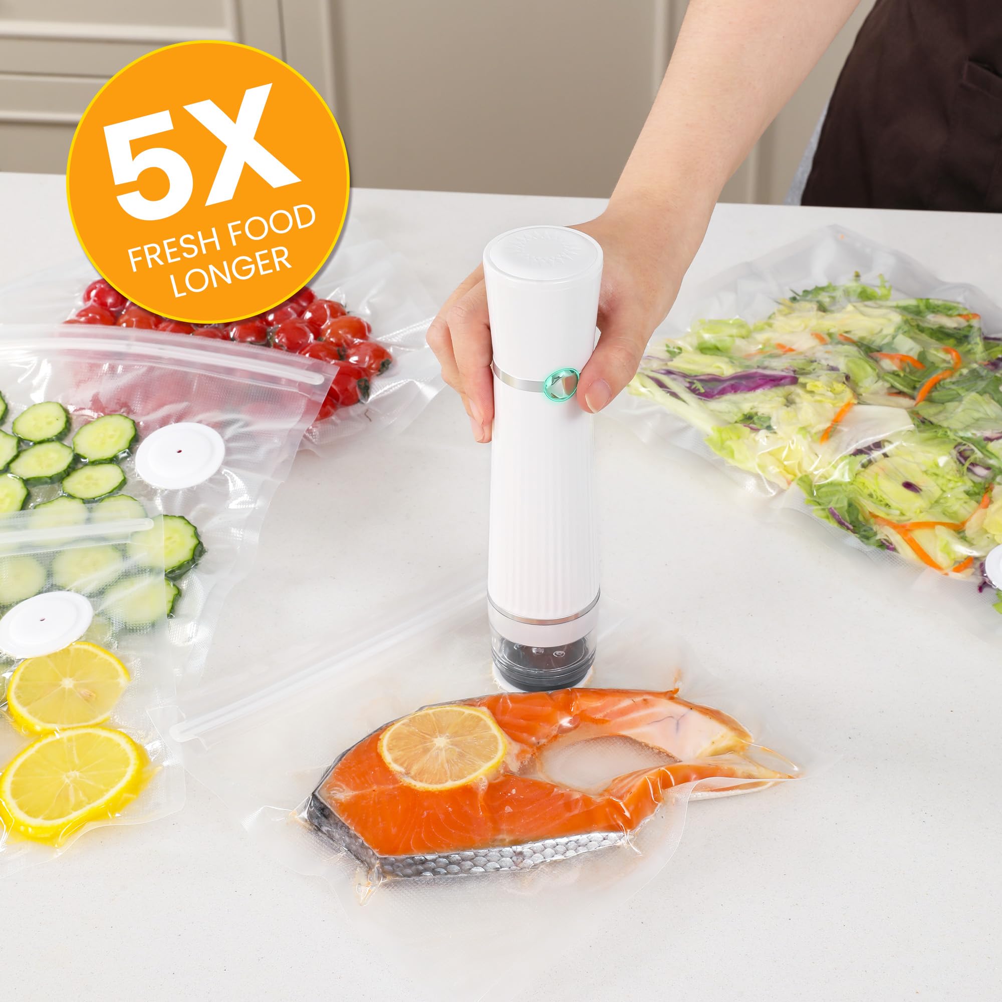SUNVIVI conservación de alimentos en congelador con bolsas reutilizables