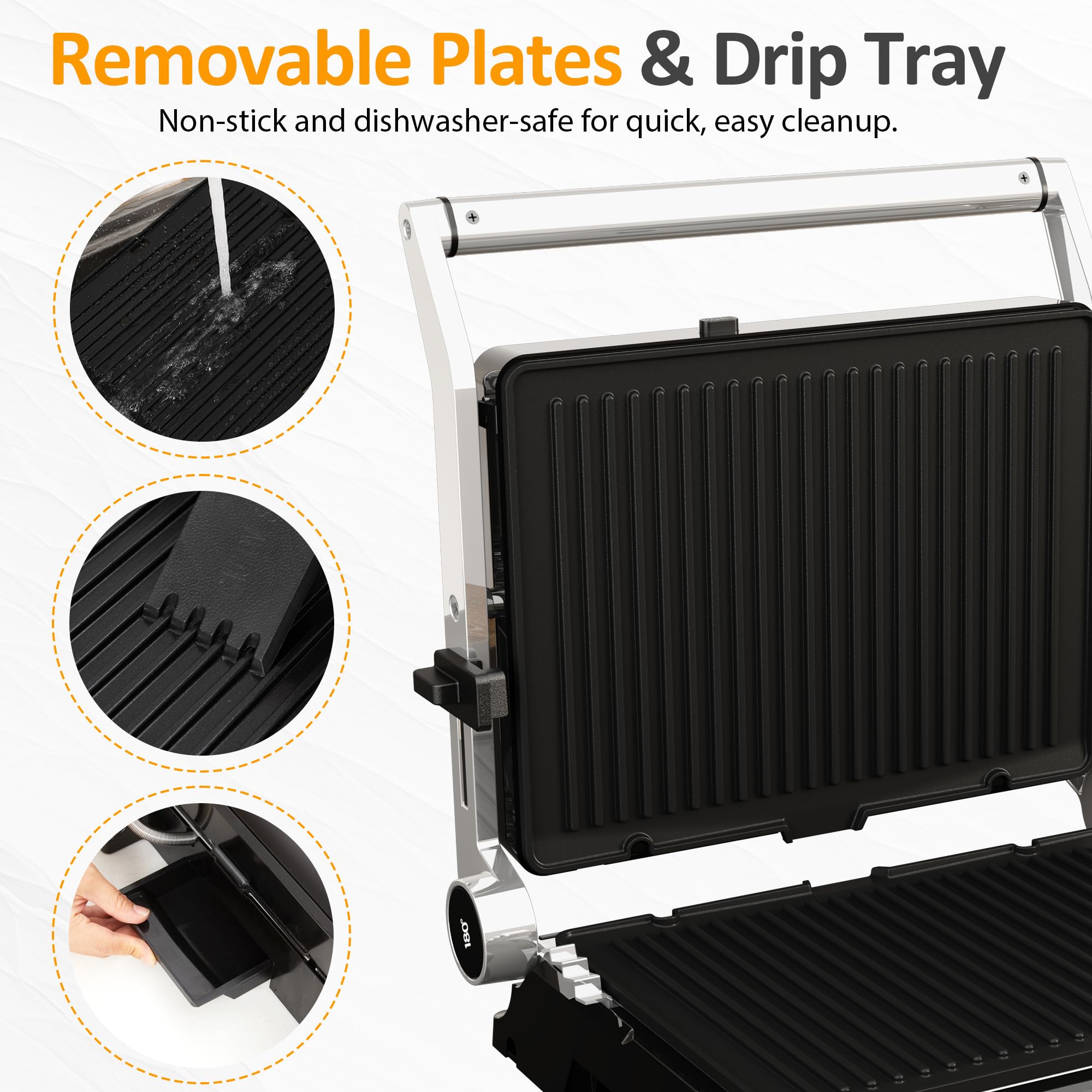 SUNVIVI Exterior inoxidable negro con diseño duradero.