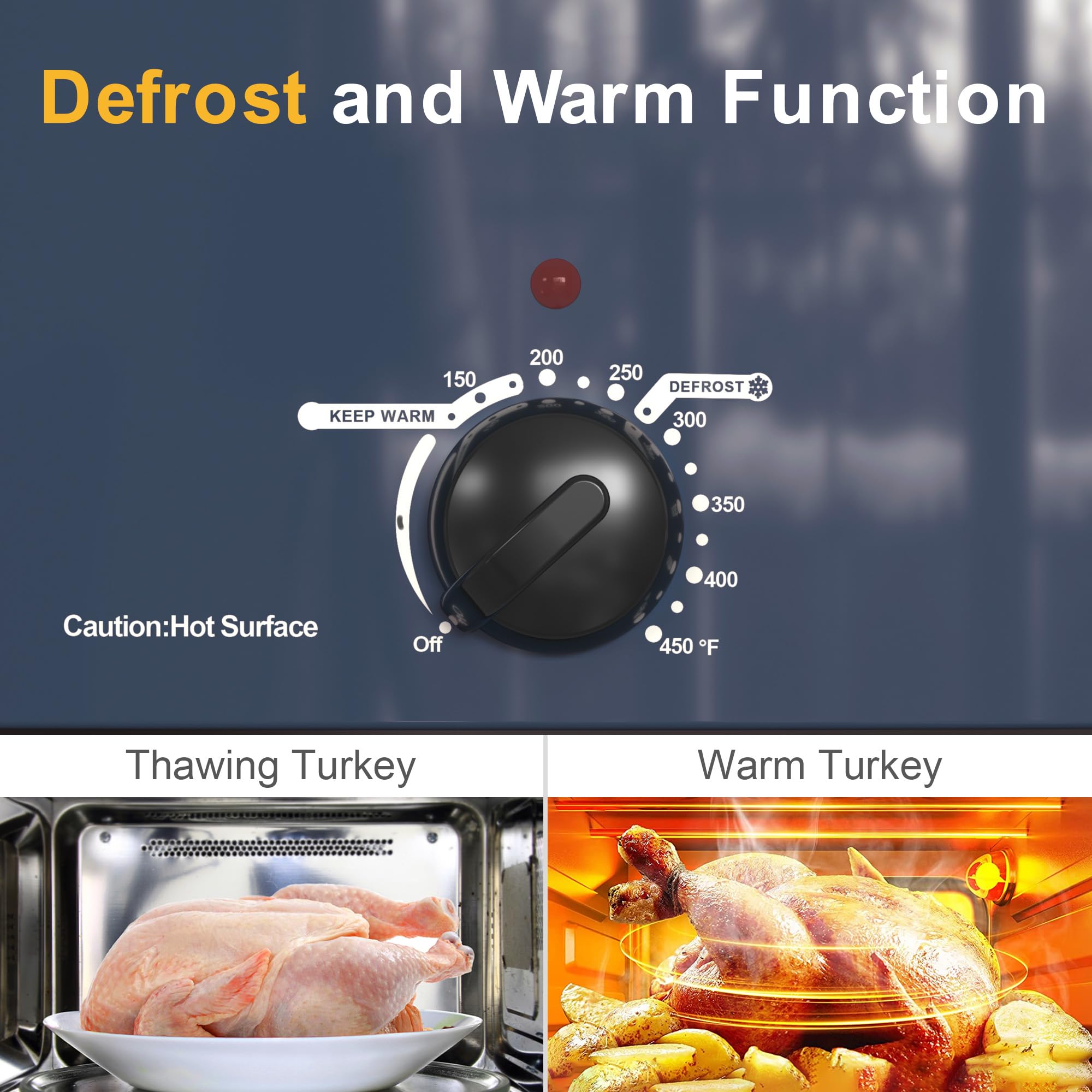 SUNVIVI Horno acero inoxidable azul: acabado duradero y aspecto elegante en la cocina.
