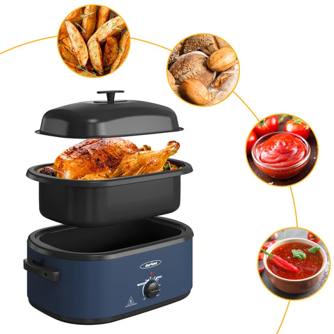 Sunvivi Horno Asador 20QT capacidad para pavo de hasta 24 libras.