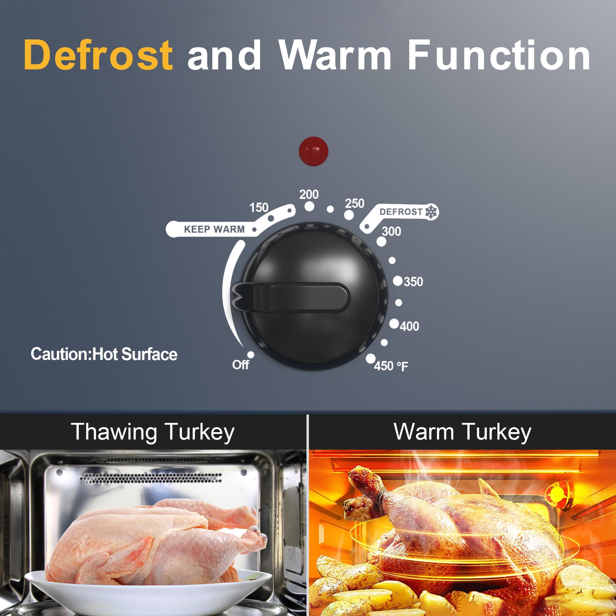 SUNVIVI Horno asador, limpieza fácil gracias a bandeja esmaltada