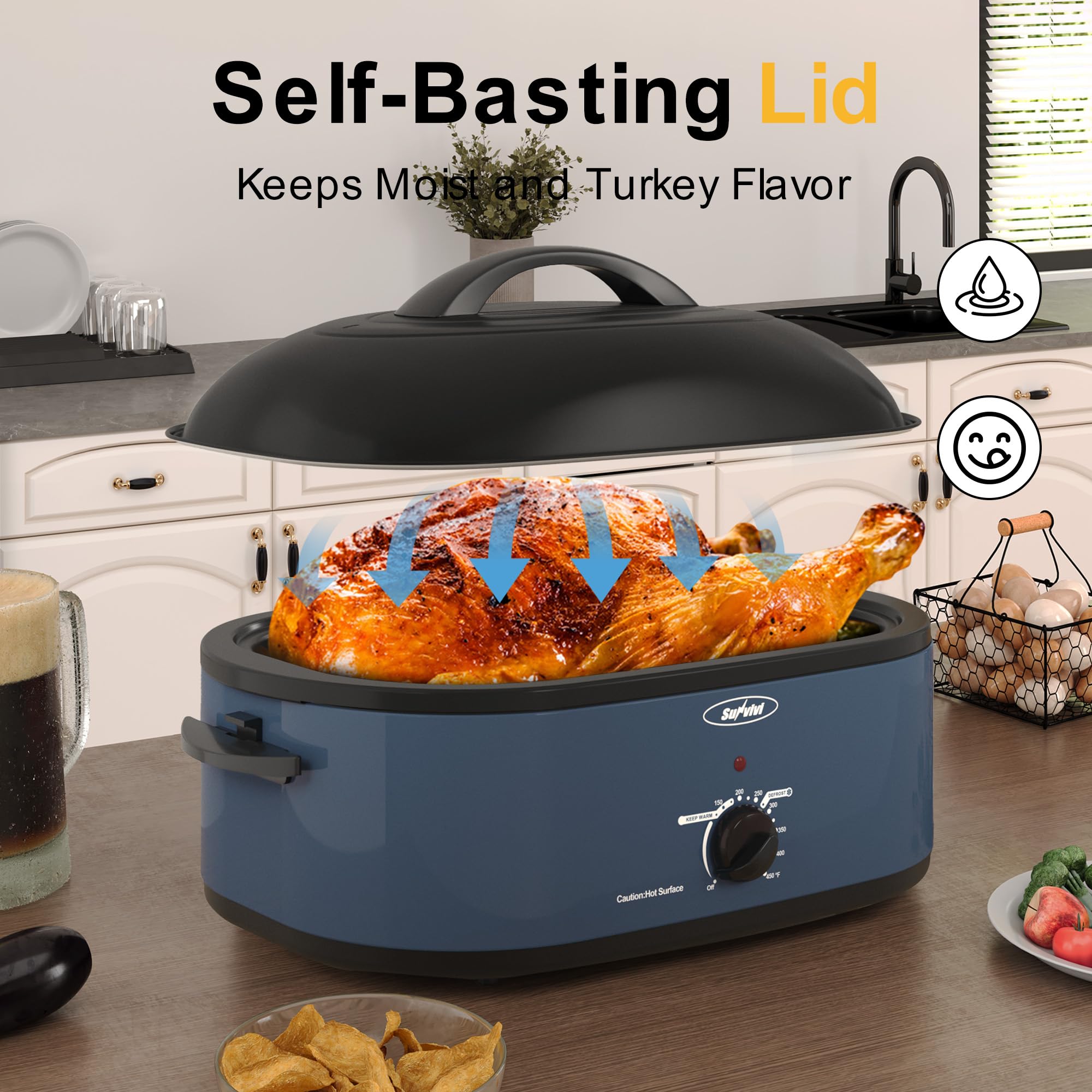 SUNVIVI Horno Asador pan removible: limpieza rápida y cocción uniforme.
