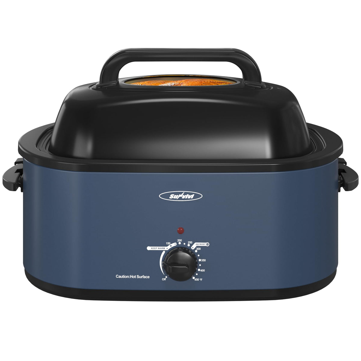SUNVIVI Horno asador con tapa visor para vigilar cocción sin perder calor