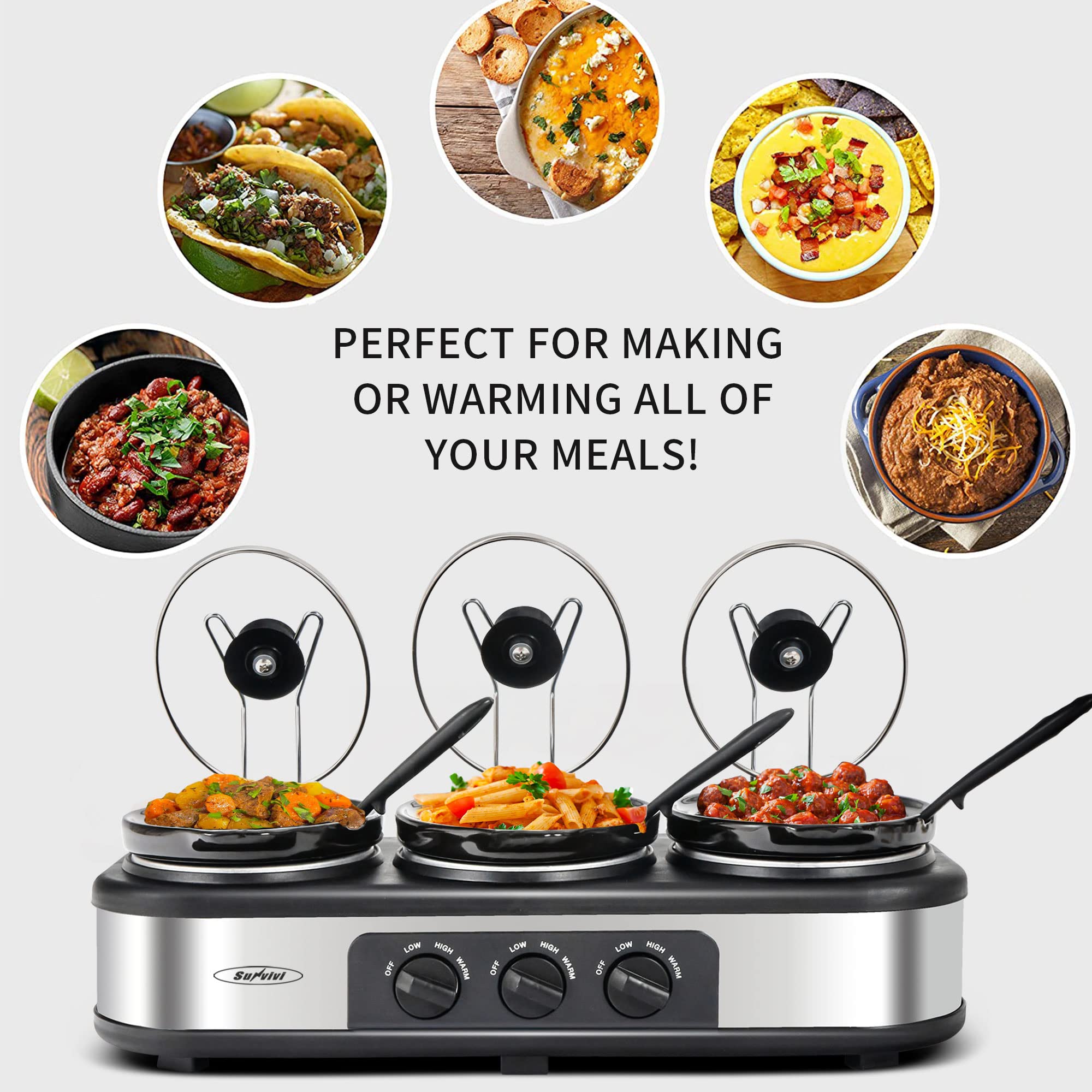 Sunvivi juego de servicio en mesa, ideal para buffets caseros.