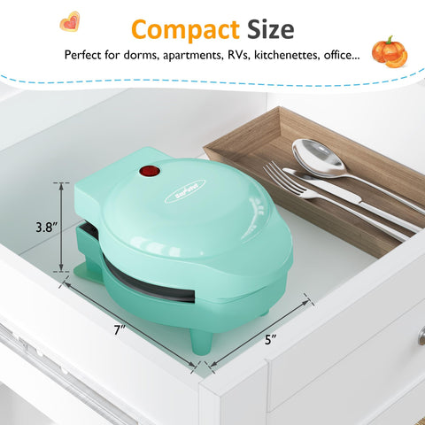 Sunvivi mini máquina de gofres, formas divertidas para niños