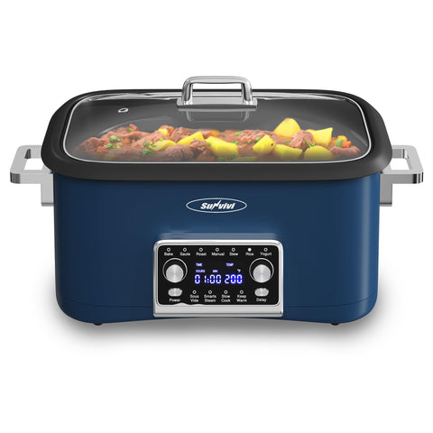 SUNVIVI olla lenta 8qt con panel digital para controlar cocción con facilidad
