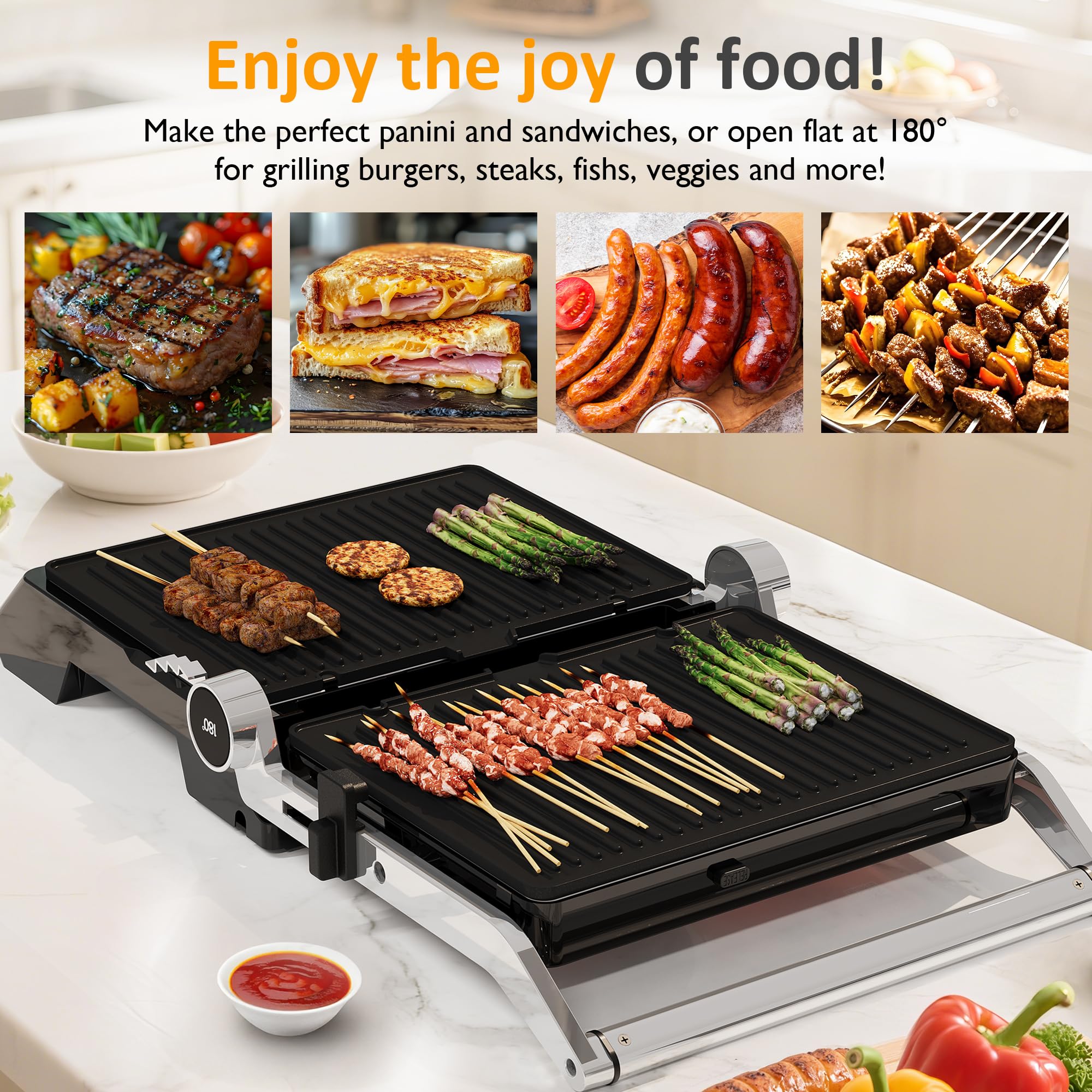 SUNVIVI Placas aptas lavavajillas y desmontables para limpieza rápida.