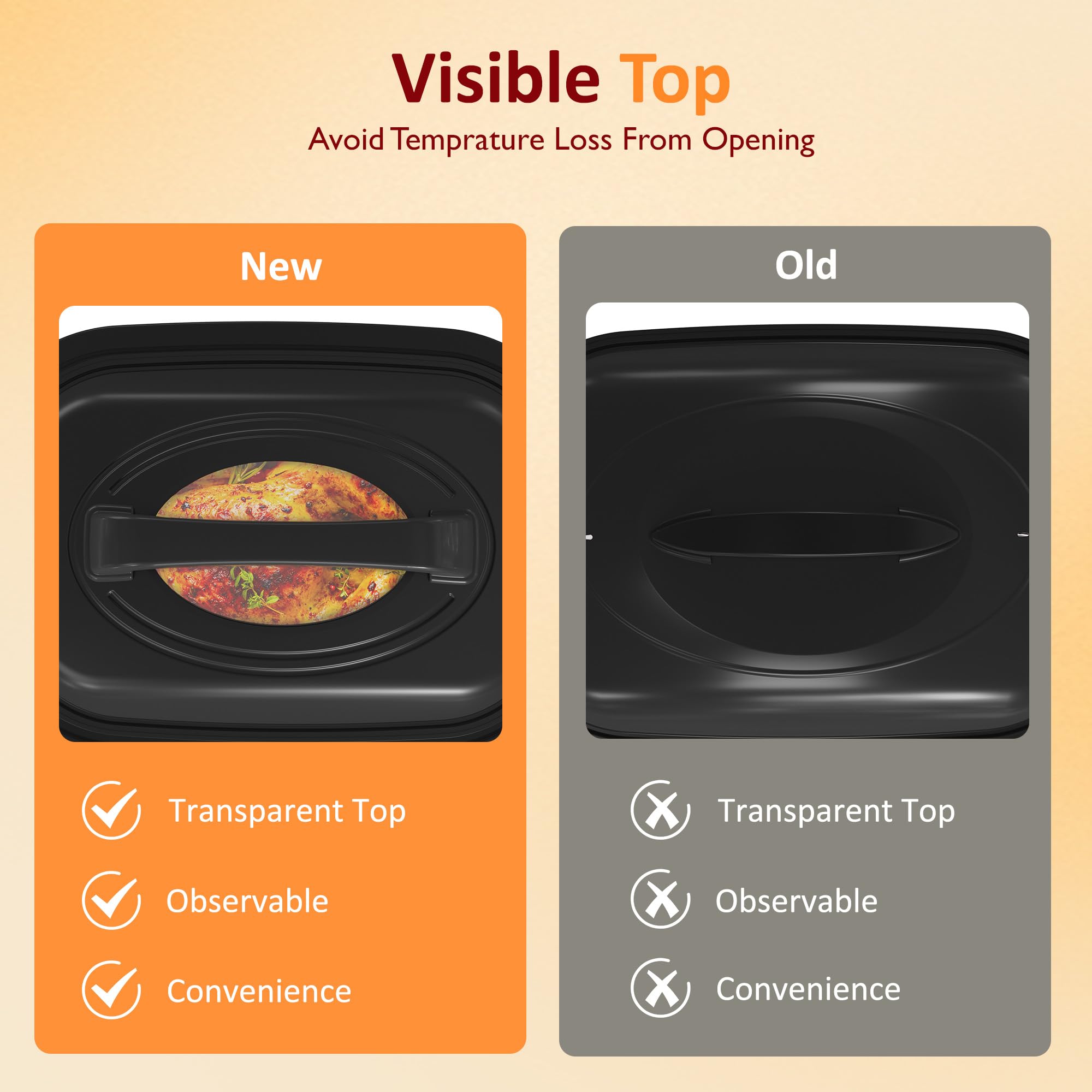Sunvivi rango de temperatura 150-450°F para diferentes recetas