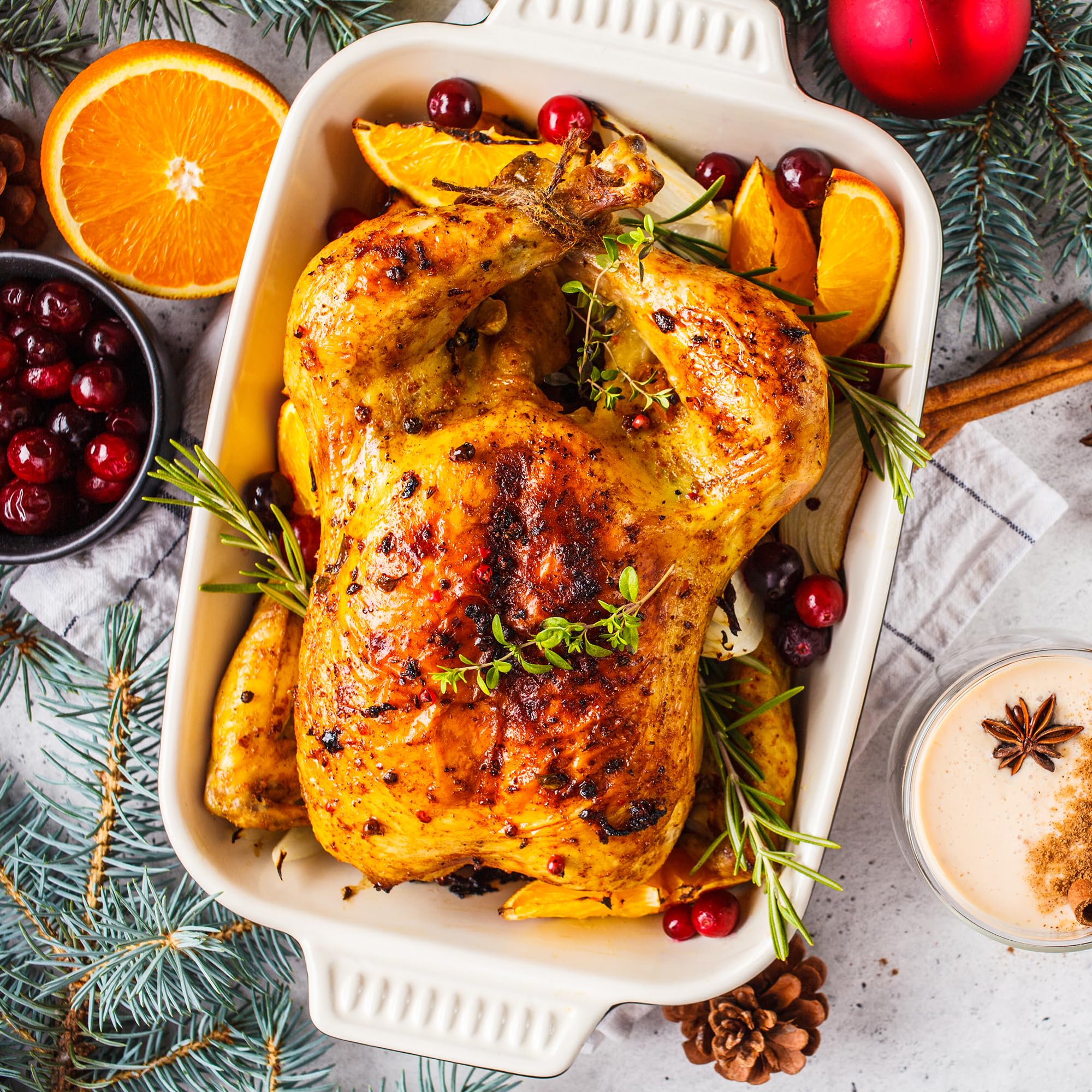 Sunvivi rejilla removible para colocar el pavo sin perder jugos.
