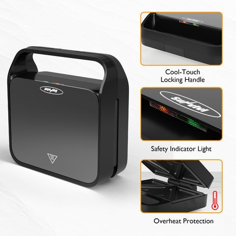Sunvivi mango de tacto frío para manejar con seguridad.