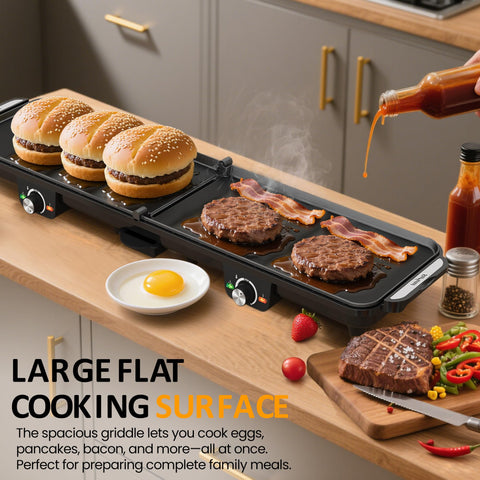 Sunvivi superficie plana grilla grande ideal para desayunos y banquetes.