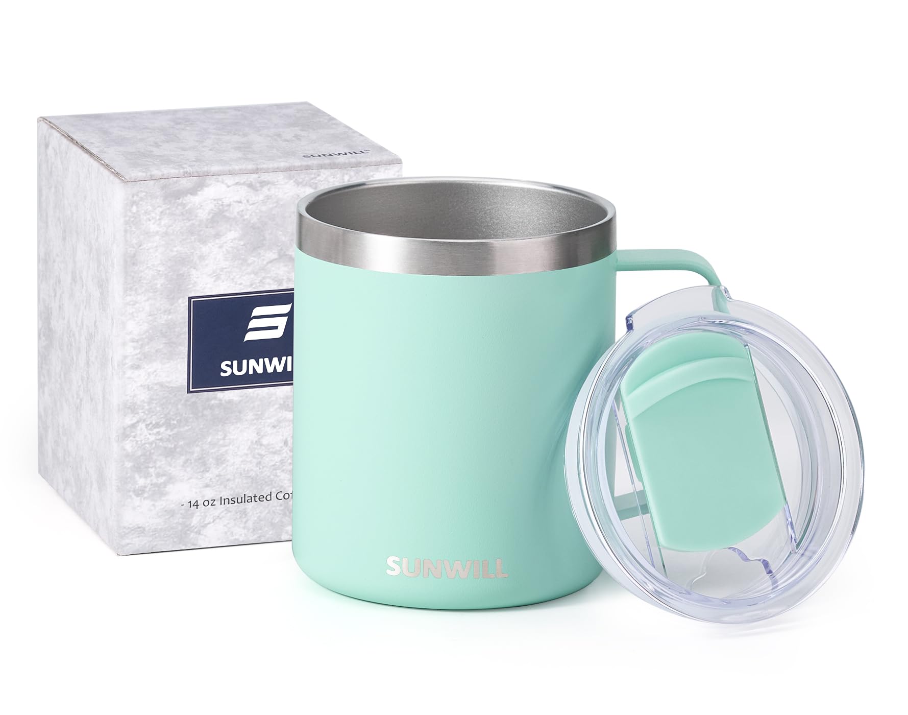 SUNWILL Tapa con junta de silicona y deslizante para evitar derrames.