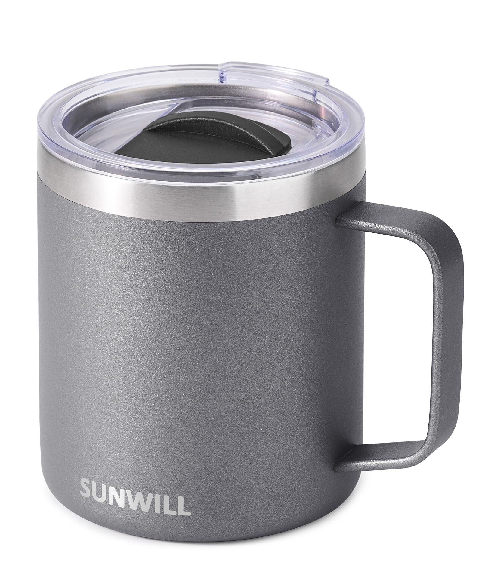SUNWILL Taza de Viaje con Tapa, ideal para café caliente en ruta.