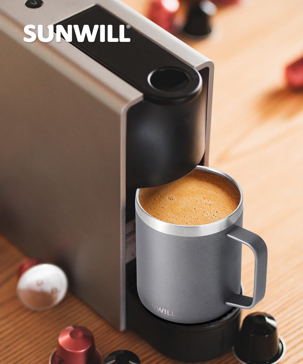SUNWILL Taza compatible con máquinas de café en casa u oficina.