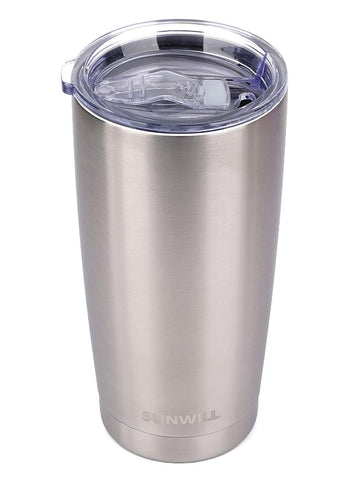 SUNWILL tumbler viaje 20 oz con tapa, ideal para café caliente en ruta.