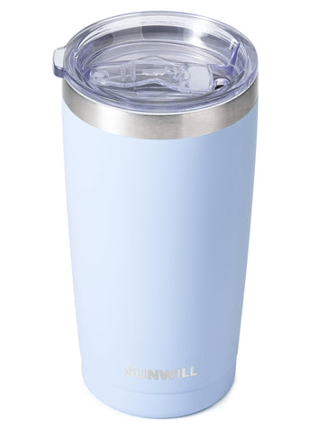 SUNWILL vaso térmico de viaje para café con capacidad de 20 onzas, ideal para llevar.