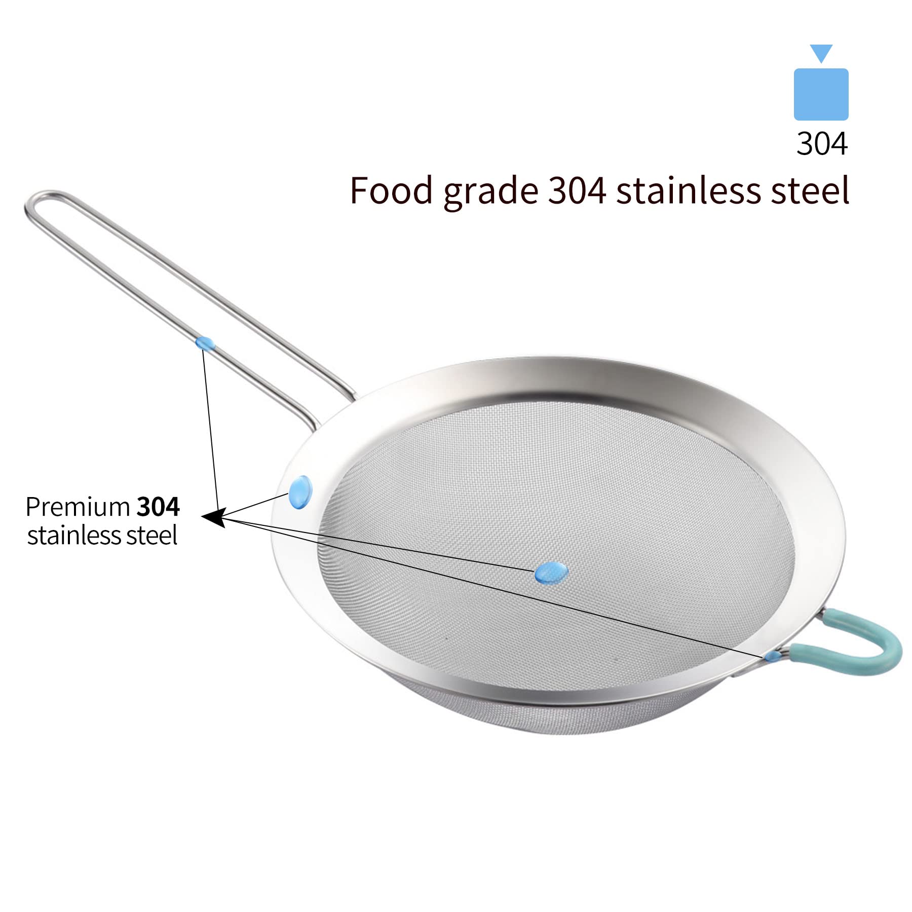 Sunwukin con asa ergonómica para un escurridor cómodo y estable.