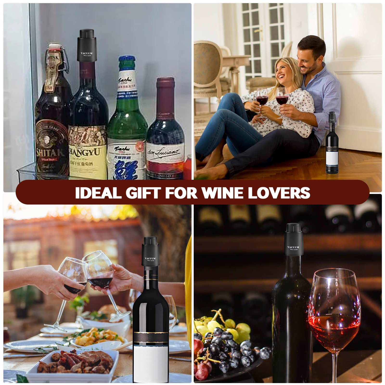 Sunwuun regalo práctico para amantes del vino en Navidad