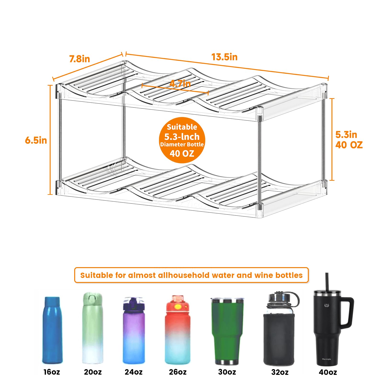 SuoXing estante para botellas 40 oz, compatible con YETI/Stanley.