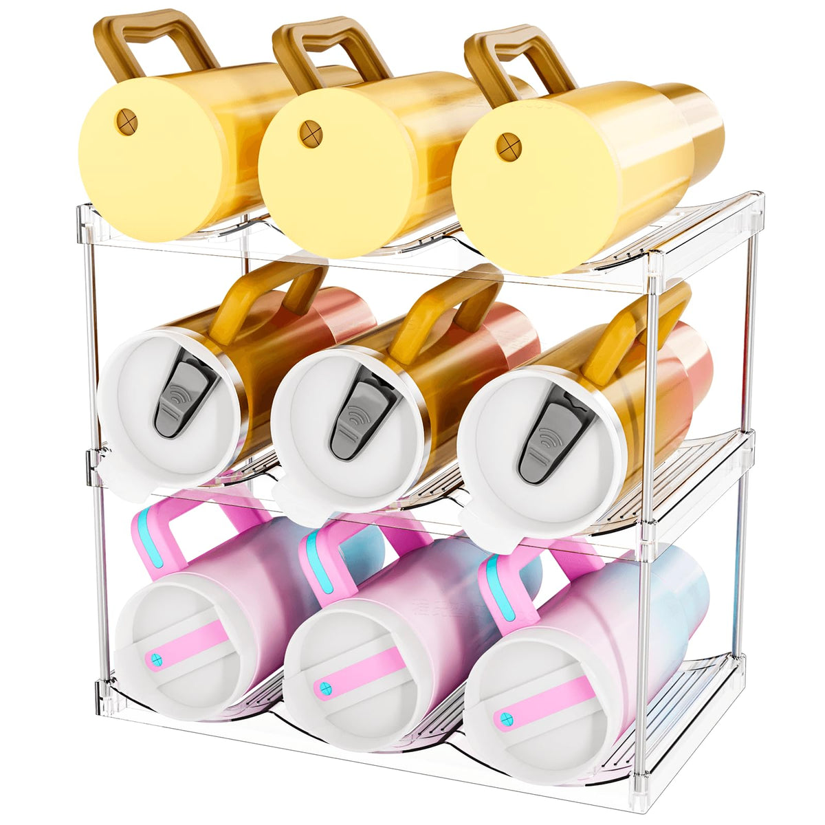 SuoXing organizador-botellas-gabinete, 3 niveles, maximiza espacio de cocina.