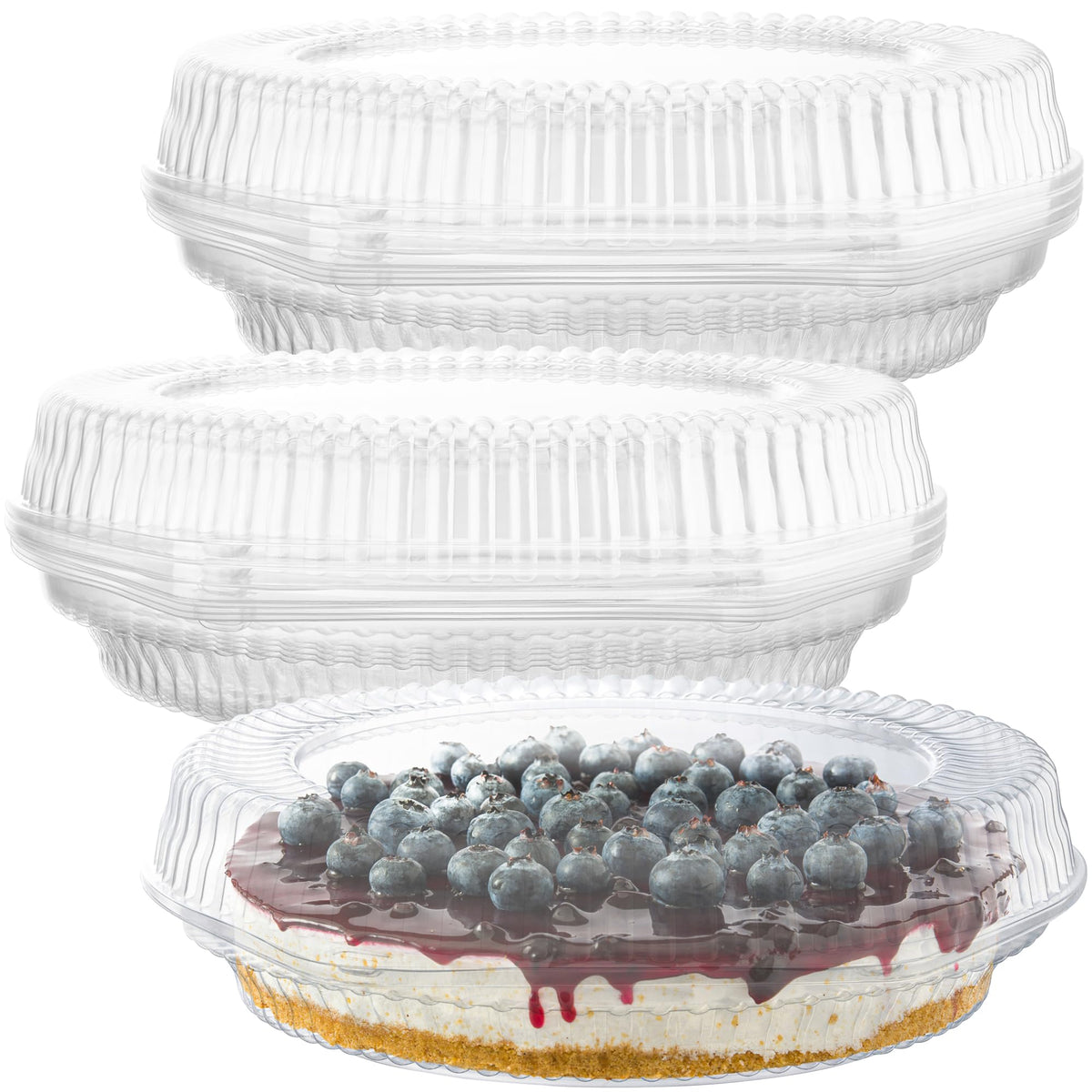 Supellectilem contenedor pie 10 pulgadas transparente para exhibir postres