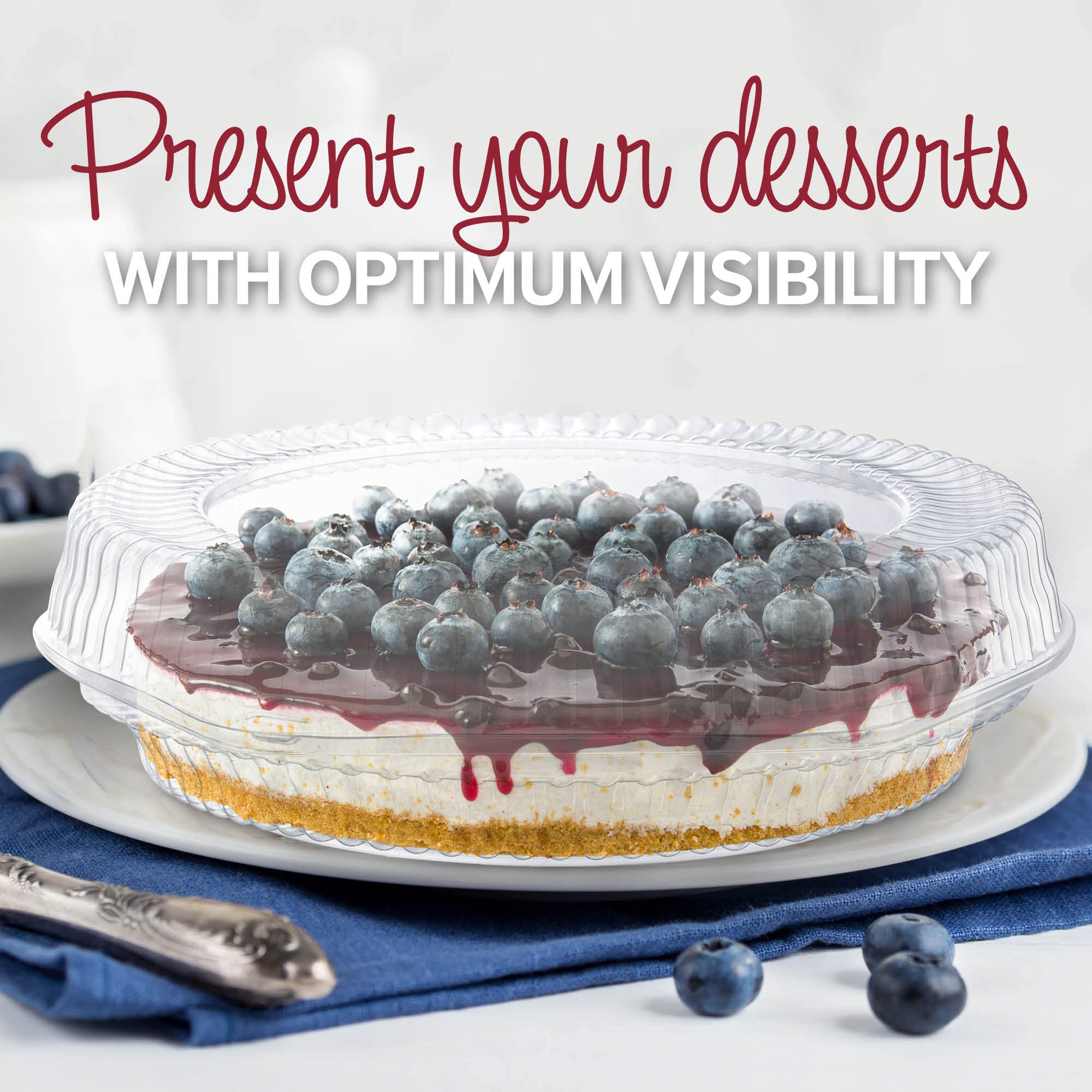 Supellectilem contenedor de tarta con diseño cristal para exhibir postres.