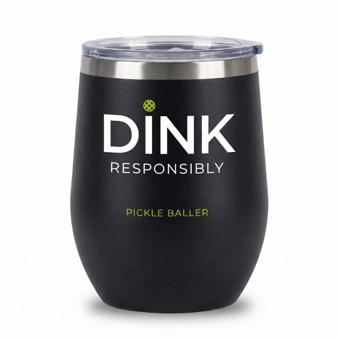 Super Fly Goods vaso-pickleball de vino con tapa para evitar derrames en la cancha