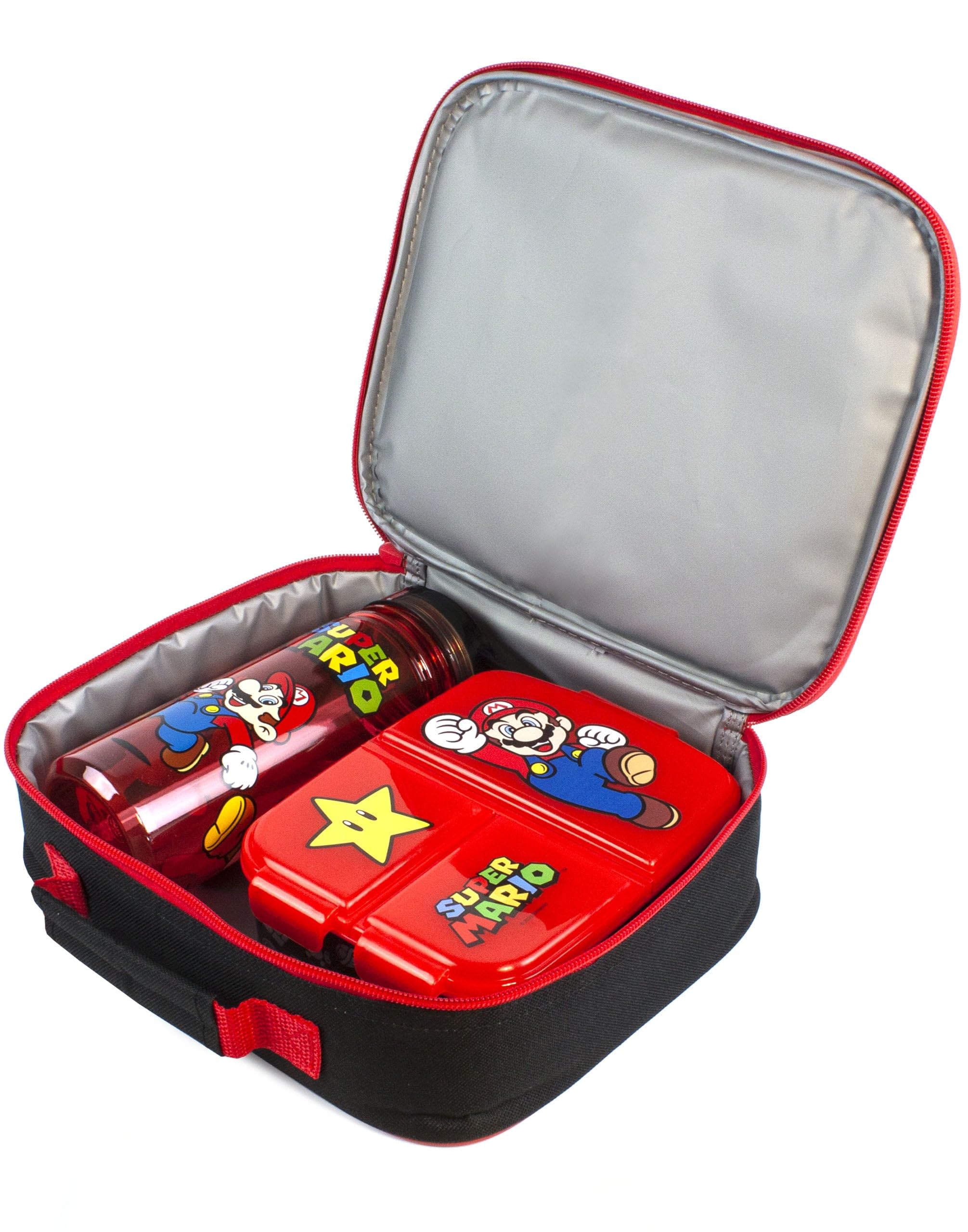 Contenedor para meriendas de Super Mario con personaje para meriendas ordenadas.