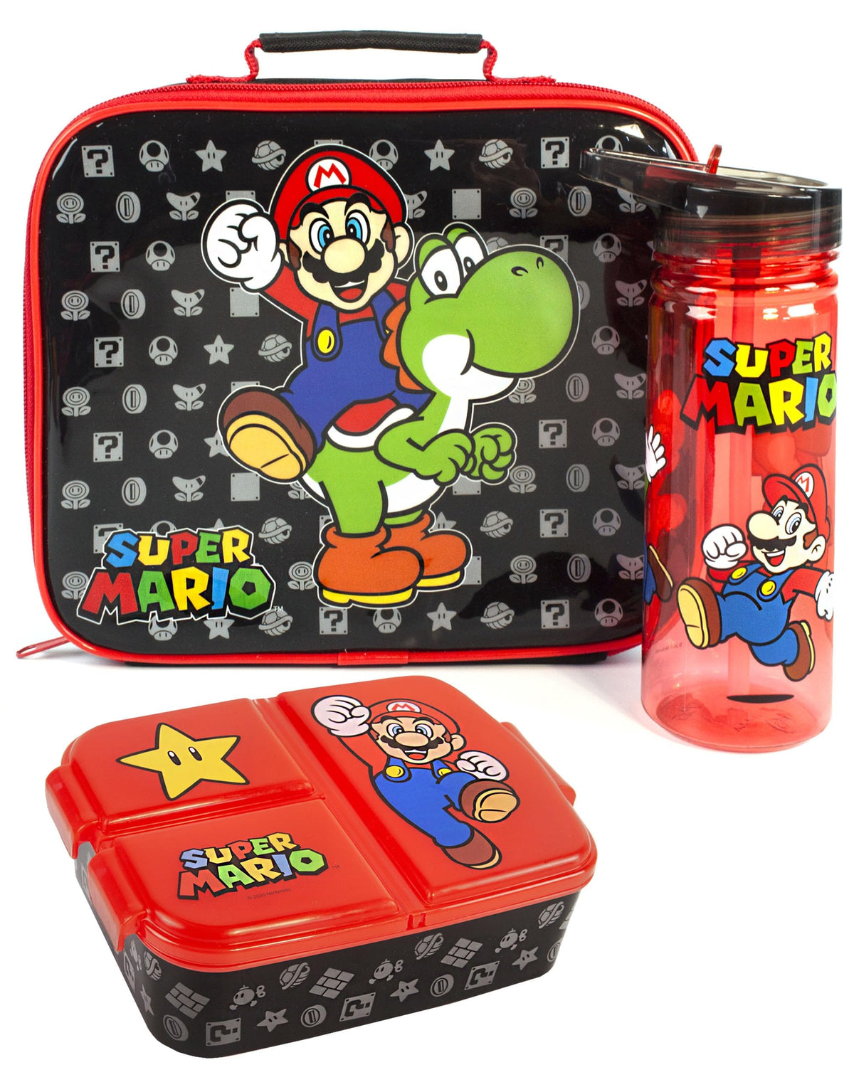 Set de lonchera Super Mario Yoshi, diseño divertido para la comida escolar.