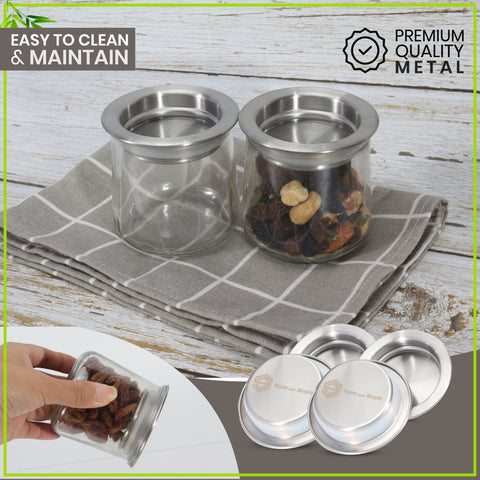 Juego de 4 tapas, ideal para organizar la cocina y armarios.